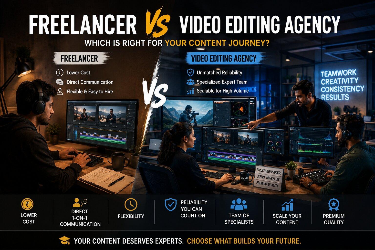 Freelancer vs Video Editing Agency: Which is Best for You?