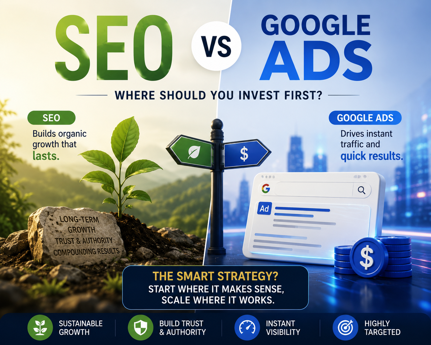 SEO vs Google Ads: Where Should You Invest First?